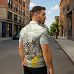 Eastern Quoll Australia Zipper Polo Shirt Watercolor National Flowers Indigenous Art - Aussie Hoodie