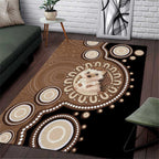 Hedgehog Indigenous Art Australia Area Rug - Aussie Hoodie