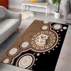 Hedgehog Indigenous Art Australia Area Rug - Aussie Hoodie