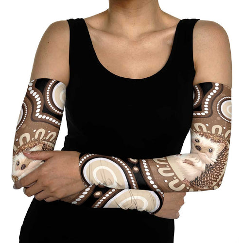 Hedgehog Indigenous Art Australia Arm Sleeves - Aussie Hoodie