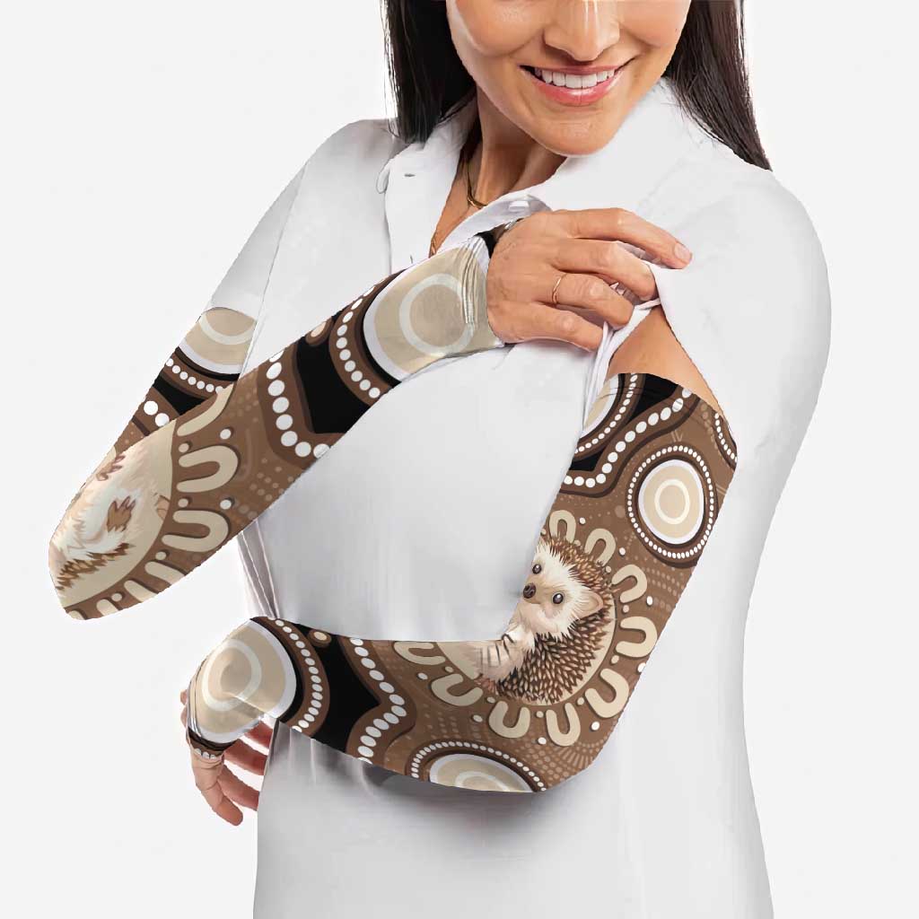 Hedgehog Indigenous Art Australia Arm Sleeves - Aussie Hoodie