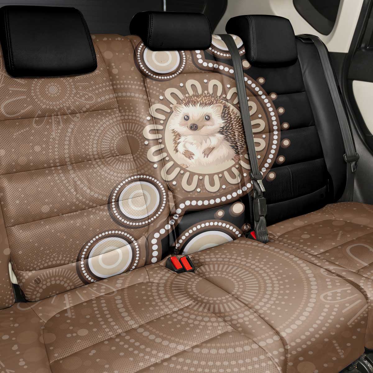 Hedgehog Indigenous Art Australia Back Car Seat Cover - Aussie Hoodie