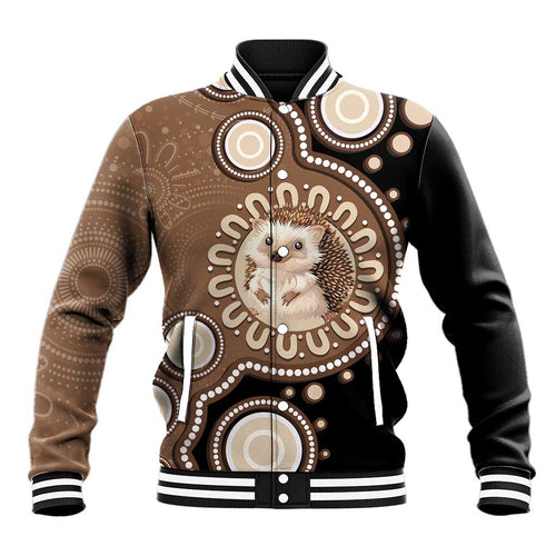 Hedgehog Indigenous Art Australia Baseball Jacket - Aussie Hoodie