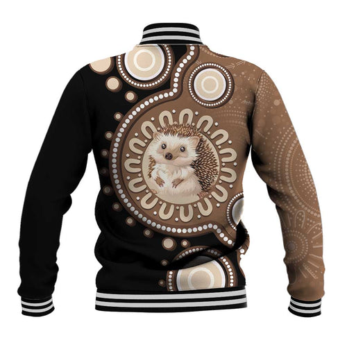 Hedgehog Indigenous Art Australia Baseball Jacket - Aussie Hoodie