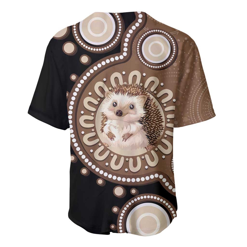Hedgehog Indigenous Art Australia Baseball Jersey - Aussie Hoodie