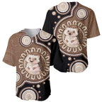 Hedgehog Indigenous Art Australia Baseball Jersey - Aussie Hoodie