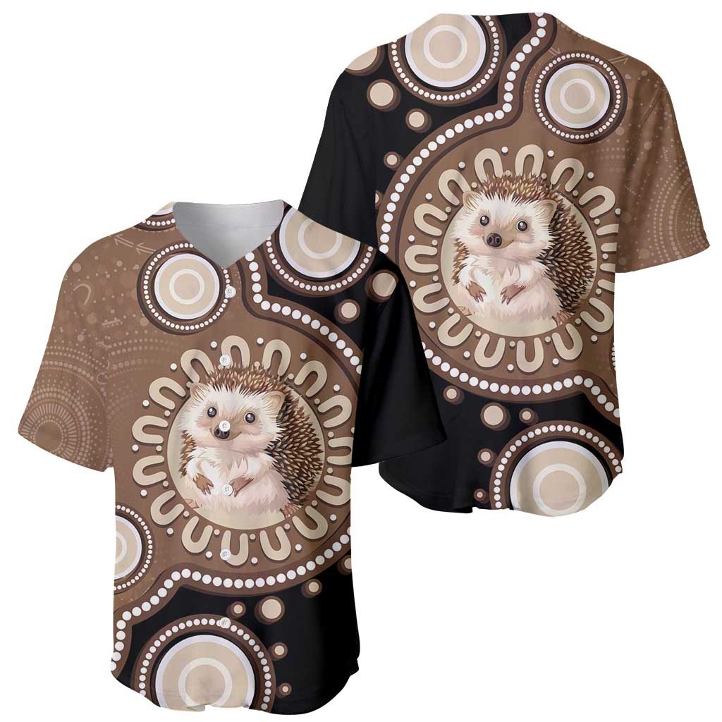 Hedgehog Indigenous Art Australia Baseball Jersey - Aussie Hoodie