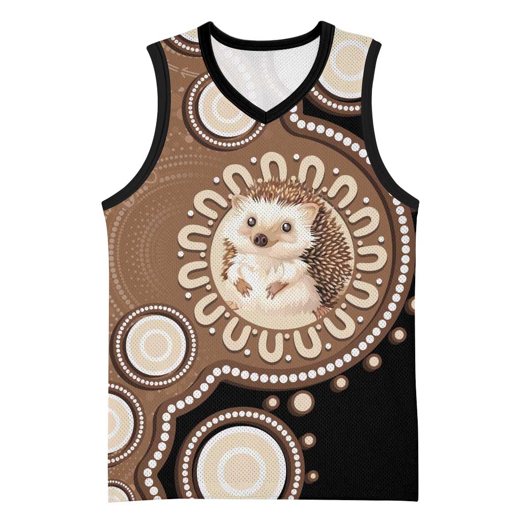 Hedgehog Indigenous Art Australia Basketball Jersey - Aussie Hoodie