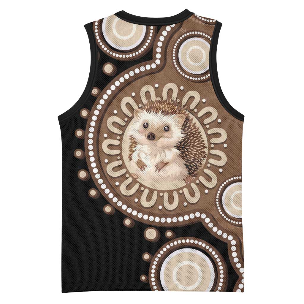 Hedgehog Indigenous Art Australia Basketball Jersey - Aussie Hoodie