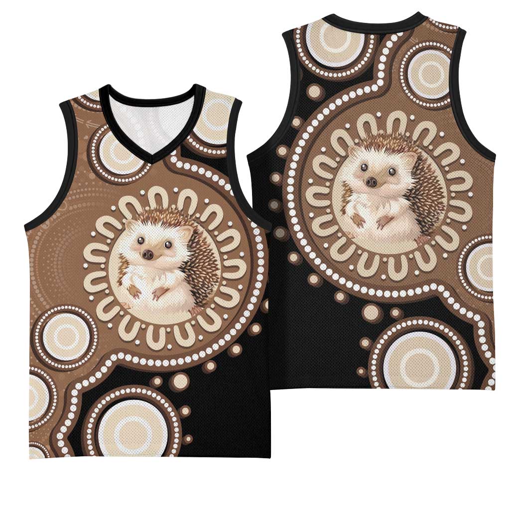 Hedgehog Indigenous Art Australia Basketball Jersey - Aussie Hoodie