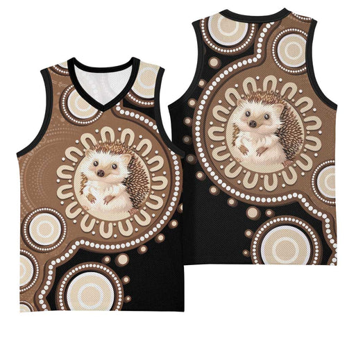 Hedgehog Indigenous Art Australia Basketball Jersey - Aussie Hoodie