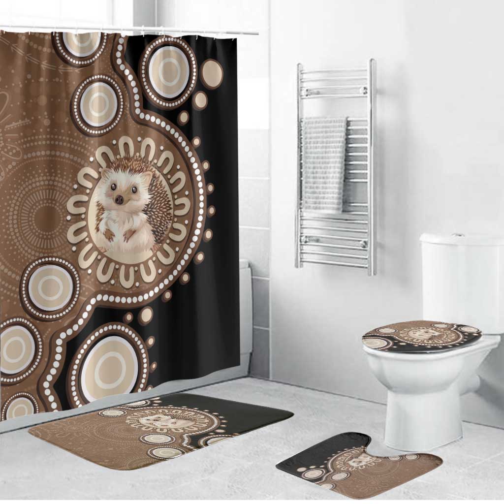 Hedgehog Indigenous Art Australia Bathroom Set - Aussie Hoodie