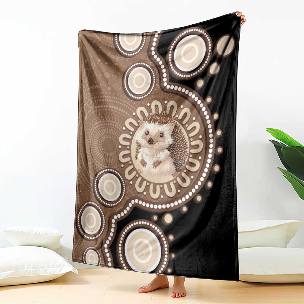 Hedgehog Indigenous Art Australia Blanket - Aussie Hoodie