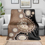 Hedgehog Indigenous Art Australia Blanket - Aussie Hoodie