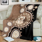 Hedgehog Indigenous Art Australia Blanket - Aussie Hoodie