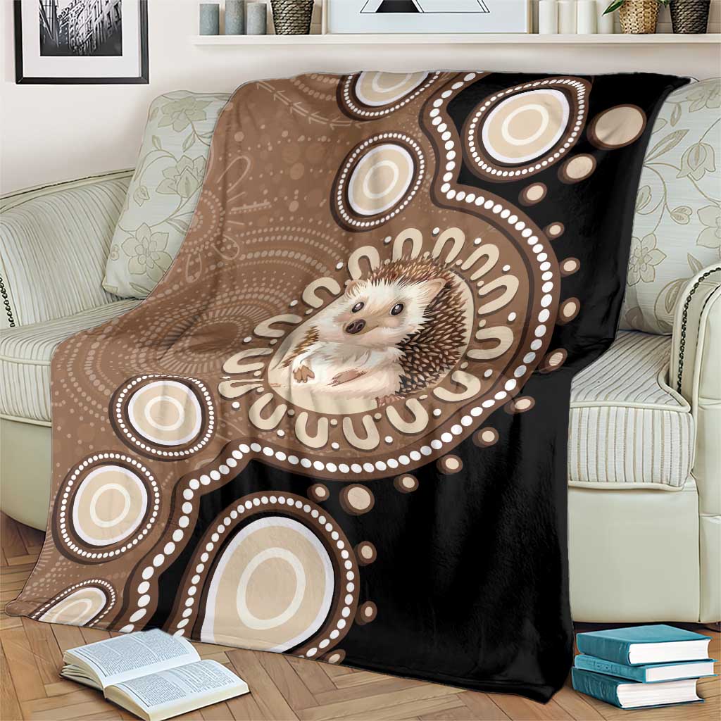 Hedgehog Indigenous Art Australia Blanket - Aussie Hoodie
