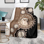 Hedgehog Indigenous Art Australia Blanket - Aussie Hoodie