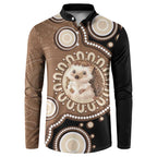 Hedgehog Indigenous Art Australia Button Sweatshirt - Aussie Hoodie