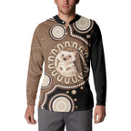 Hedgehog Indigenous Art Australia Button Sweatshirt - Aussie Hoodie