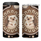 Hedgehog Indigenous Art Australia 4 in 1 Can Cooler Tumbler - Aussie Hoodie