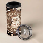 Hedgehog Indigenous Art Australia 4 in 1 Can Cooler Tumbler - Aussie Hoodie