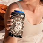 Hedgehog Indigenous Art Australia 4 in 1 Can Cooler Tumbler - Aussie Hoodie