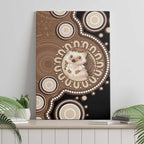 Hedgehog Indigenous Art Australia Canvas Wall Art - Aussie Hoodie