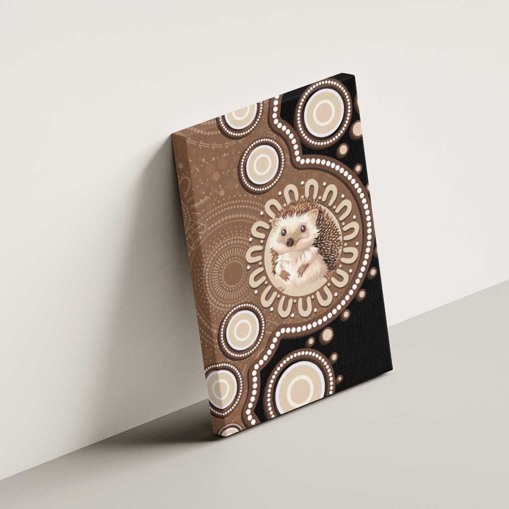 Hedgehog Indigenous Art Australia Canvas Wall Art - Aussie Hoodie
