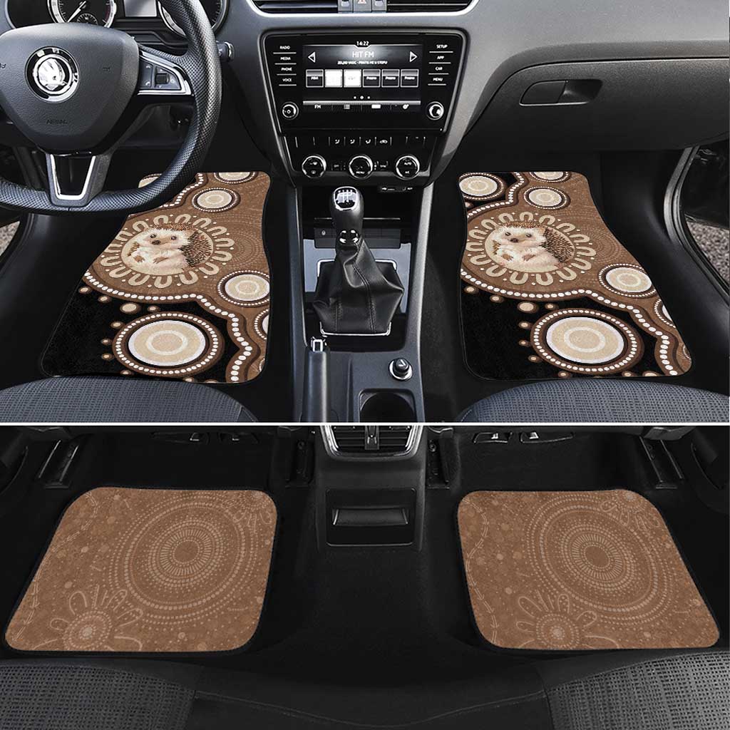 Hedgehog Indigenous Art Australia Car Mats - Aussie Hoodie