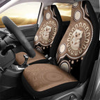 Hedgehog Indigenous Art Australia Car Seat Cover - Aussie Hoodie