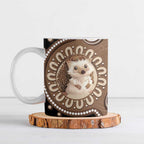 Hedgehog Indigenous Art Australia Ceramic Mug - Aussie Hoodie