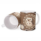 Hedgehog Indigenous Art Australia Ceramic Mug - Aussie Hoodie