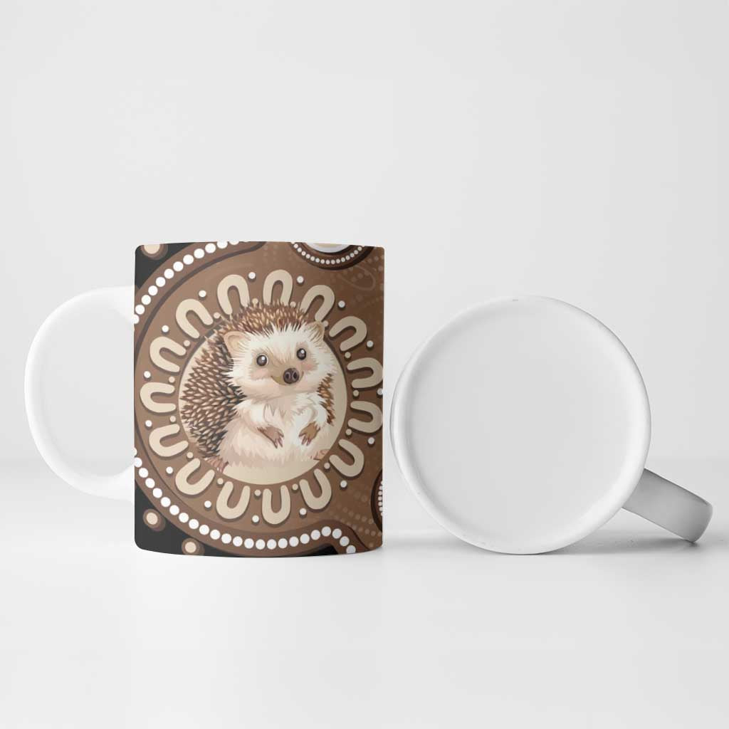 Hedgehog Indigenous Art Australia Ceramic Mug - Aussie Hoodie