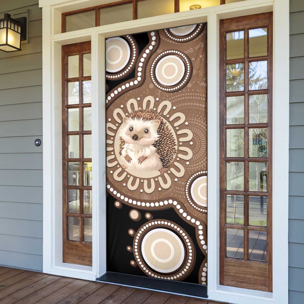 Hedgehog Indigenous Art Australia Door Cover - Aussie Hoodie