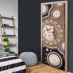 Hedgehog Indigenous Art Australia Door Cover - Aussie Hoodie