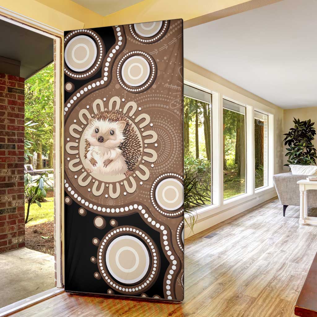 Hedgehog Indigenous Art Australia Door Cover - Aussie Hoodie