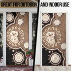 Hedgehog Indigenous Art Australia Door Cover - Aussie Hoodie