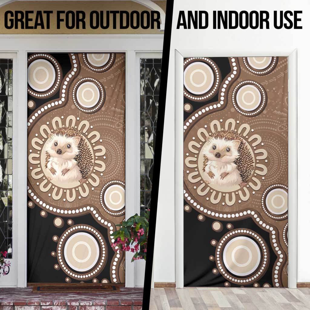 Hedgehog Indigenous Art Australia Door Cover - Aussie Hoodie