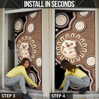 Hedgehog Indigenous Art Australia Door Cover - Aussie Hoodie