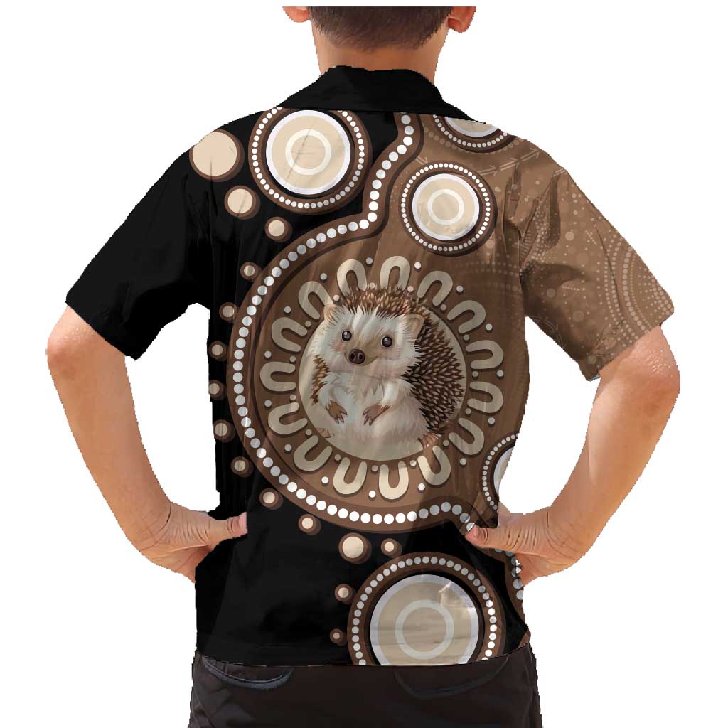 Hedgehog Indigenous Art Australia Family Matching Mermaid Dress and Hawaiian Shirt - Aussie Hoodie
