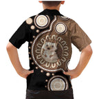Hedgehog Indigenous Art Australia Family Matching Mermaid Dress and Hawaiian Shirt - Aussie Hoodie