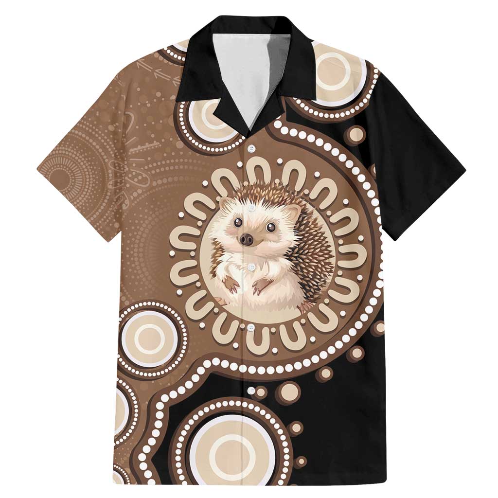 Hedgehog Indigenous Art Australia Family Matching Mermaid Dress and Hawaiian Shirt - Aussie Hoodie