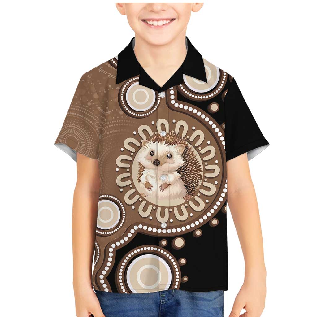 Hedgehog Indigenous Art Australia Family Matching Mermaid Dress and Hawaiian Shirt - Aussie Hoodie