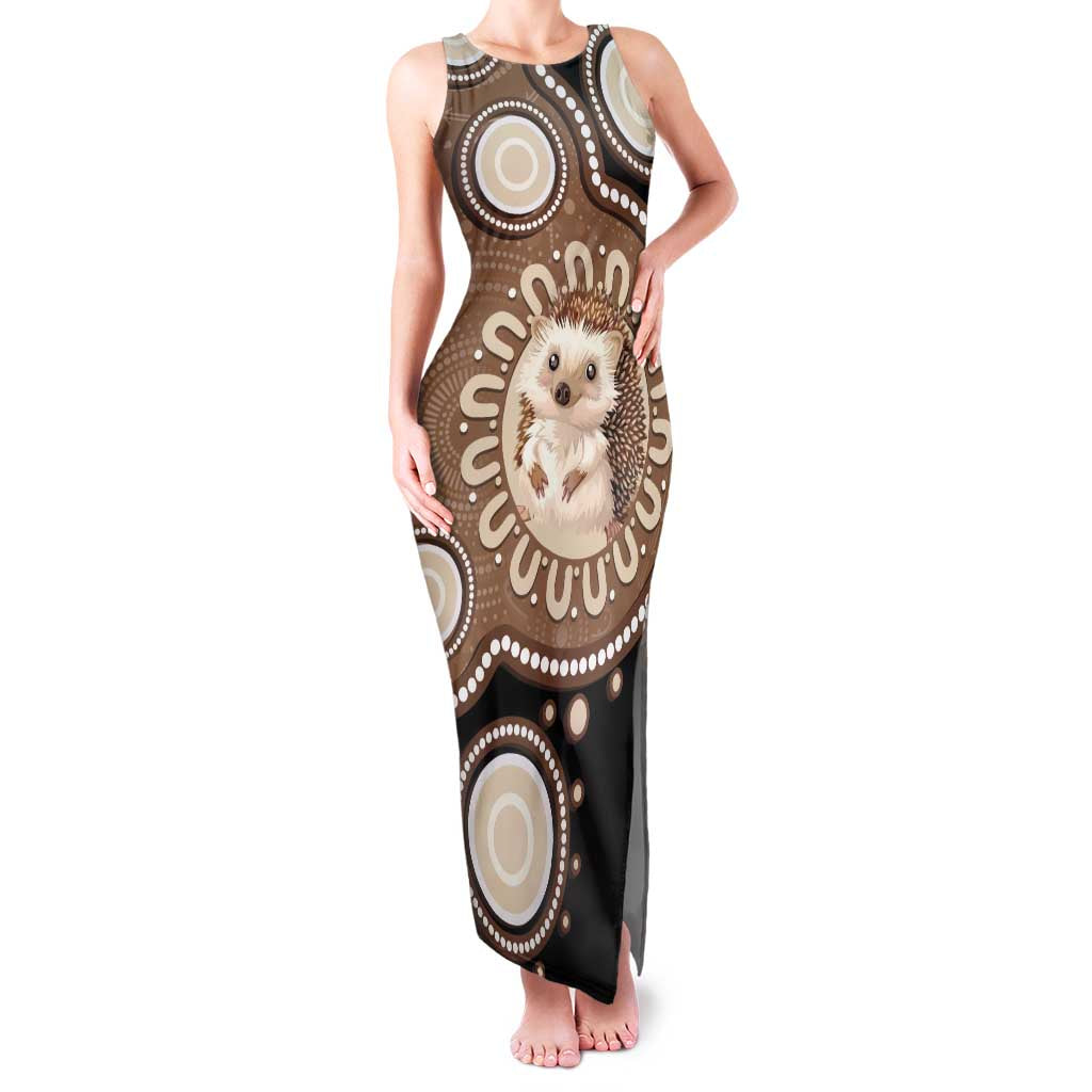 Hedgehog Indigenous Art Australia Family Matching Tank Maxi Dress and Hawaiian Shirt - Aussie Hoodie