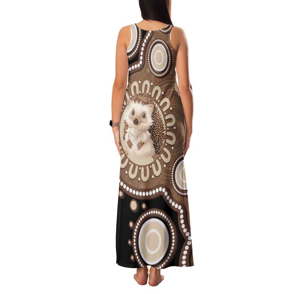 Hedgehog Indigenous Art Australia Family Matching Tank Maxi Dress and Hawaiian Shirt - Aussie Hoodie