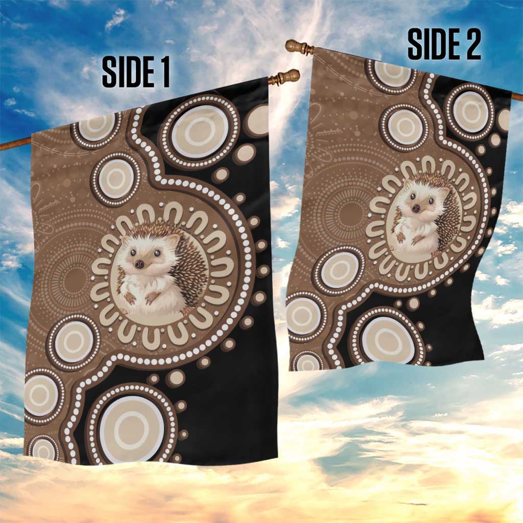 Hedgehog Indigenous Art Australia Garden Flag - Aussie Hoodie