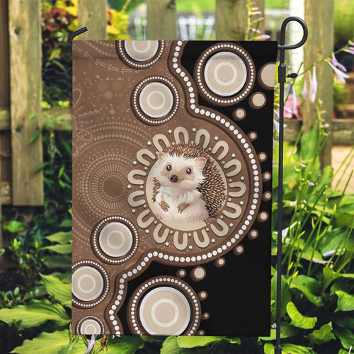 Hedgehog Indigenous Art Australia Garden Flag - Aussie Hoodie