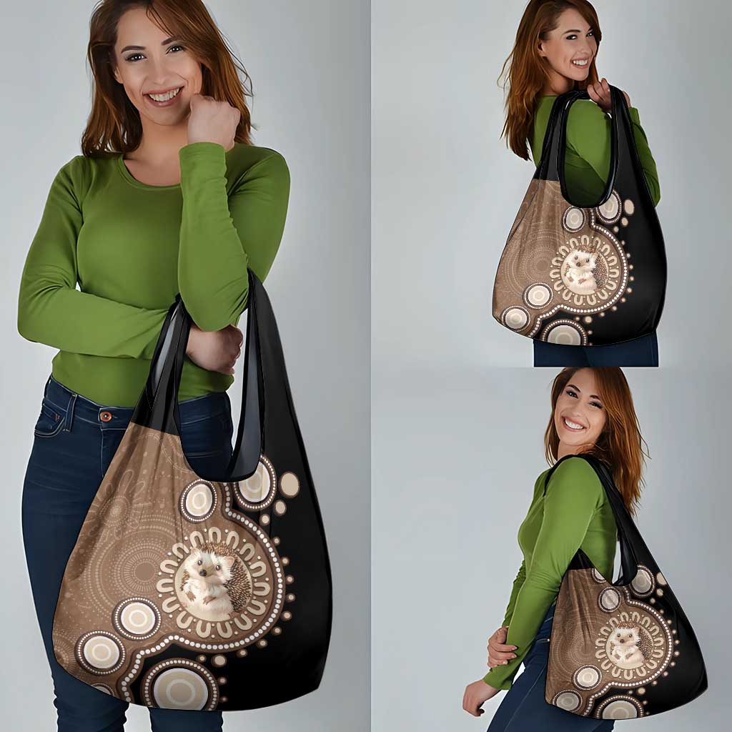 Hedgehog Indigenous Art Australia Grocery Bag - Aussie Hoodie