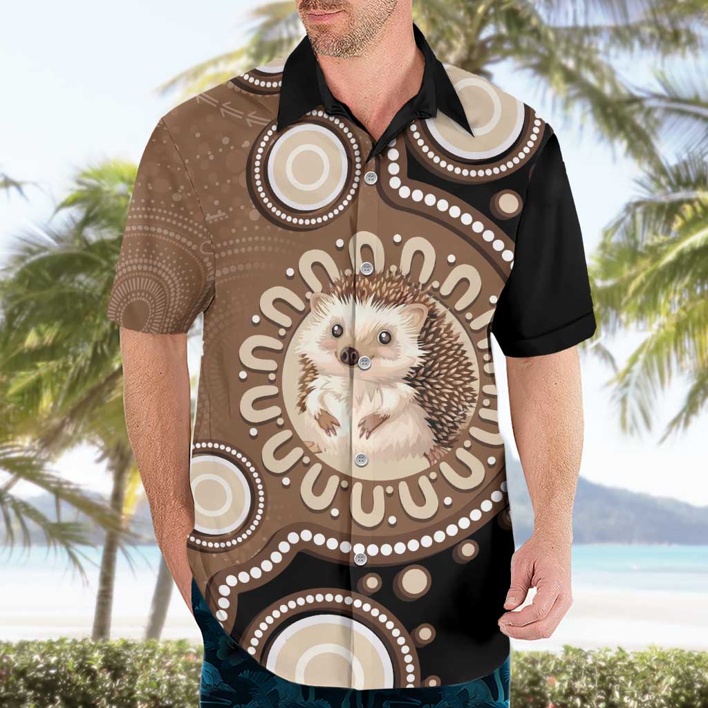 Hedgehog Indigenous Art Australia Hawaiian Shirt - Aussie Hoodie