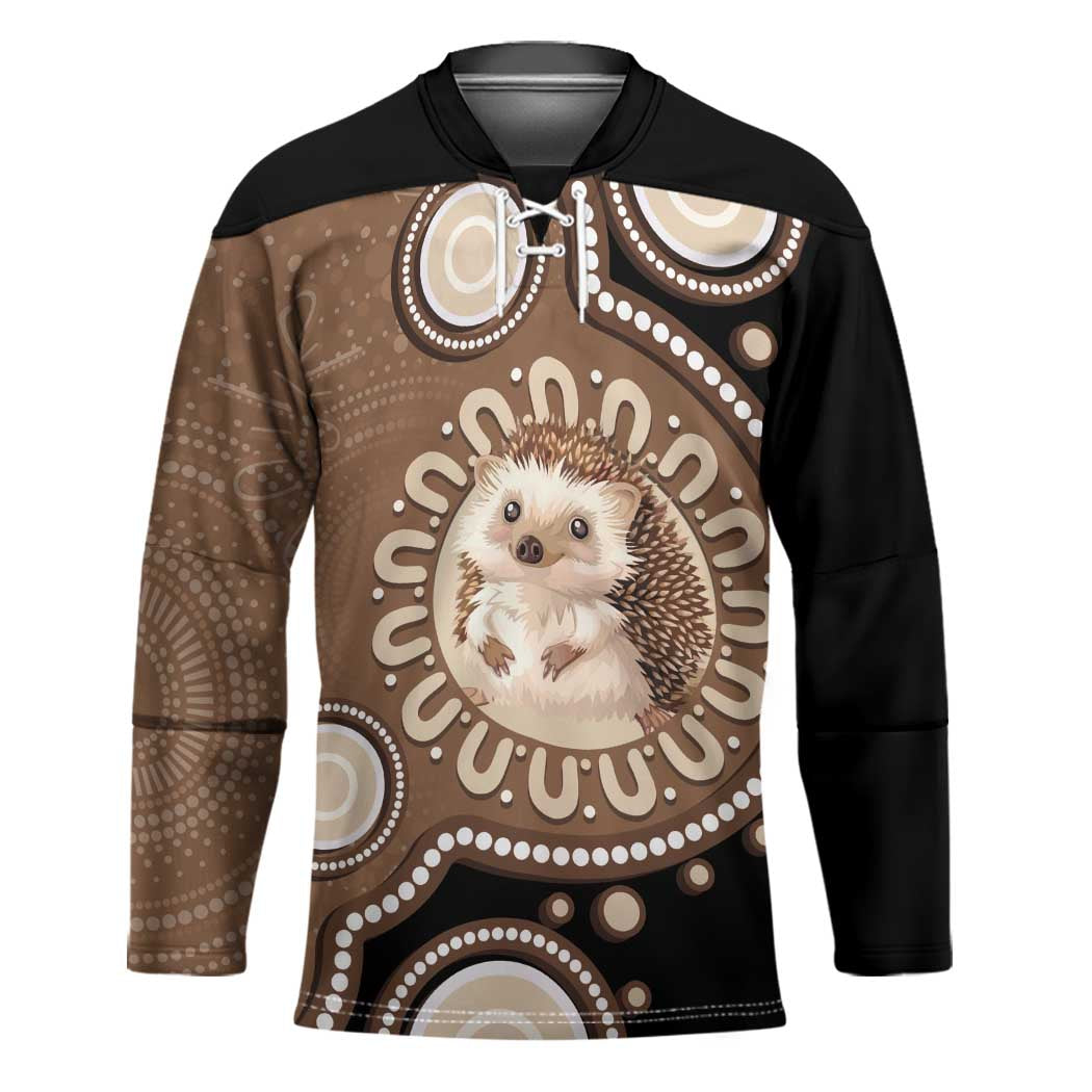 Hedgehog Indigenous Art Australia Hockey Jersey - Aussie Hoodie